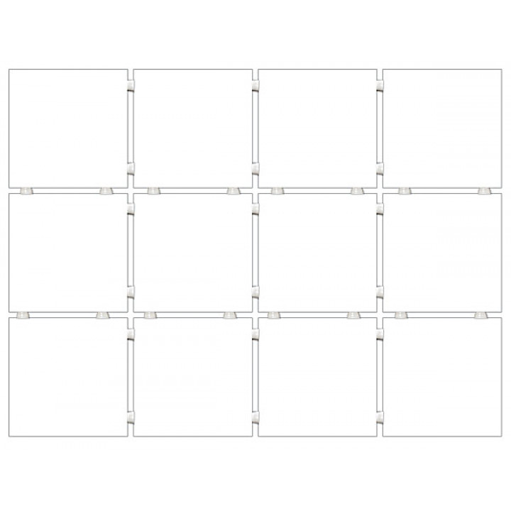 1230 | Конфетти белый, полотно 30х40 из 12 частей 9,9х9,9