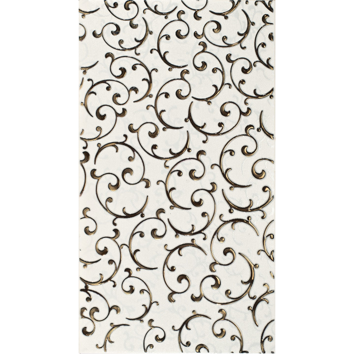 1645-0095 | Настенная плитка декор орнамент Анастасия 1645-0095 25х45 кремовая Lasselsberger Ceramics