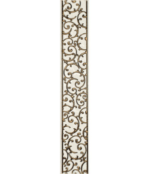 Бордюр настенный орнамент Анастасия 1504-0132 7,5х45 кремовый