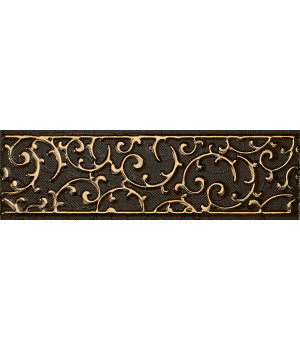 Бордюр настенный орнамент Анастасия 1502-0605 25х7,5 шоколад
