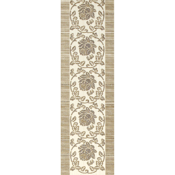 1501-0078 | Бордюр настенный Белла 1501-0078 6х20 серый Lasselsberger Ceramics