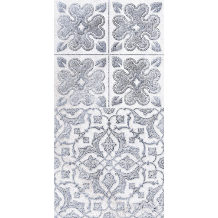 1641-0094 | Настенная плитка декор2 Кампанилья 1641-0094 20x40 серый Lasselsberger Ceramics