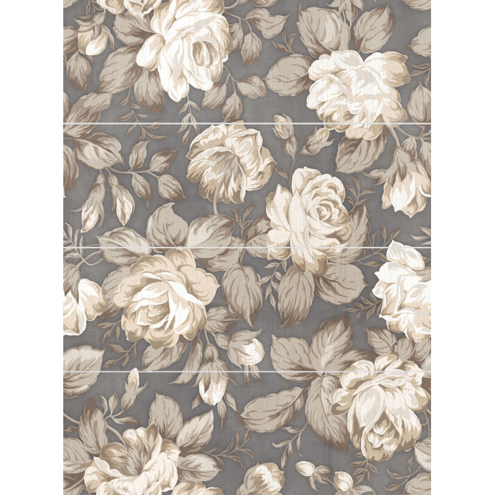 1608-0116 | Панно настенное Фиори Гриджо 1608-0116 60х80 цветы (комплект из 4 шт) Lasselsberger Ceramics