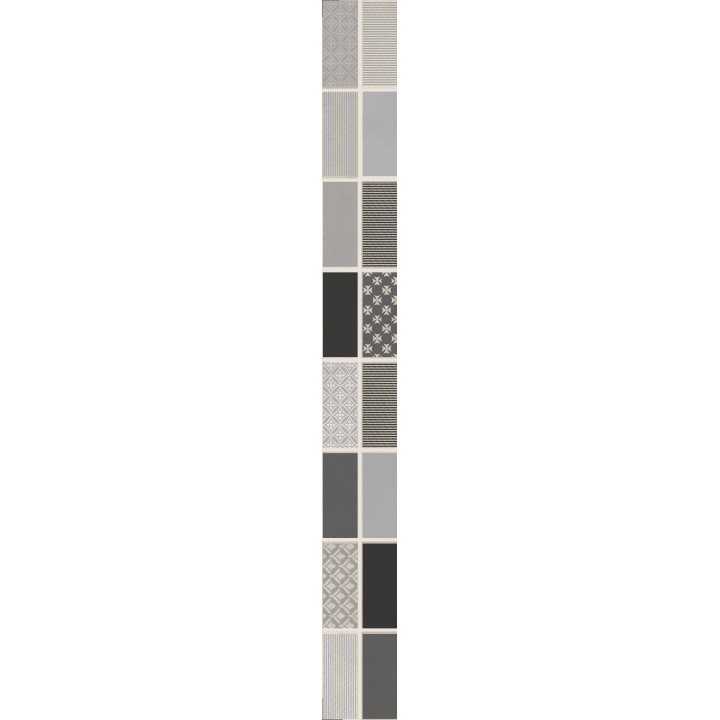 1506-0101 | Бордюр настенный Фиори Гриджо 1506-0101 6,5х60 металлизированный Lasselsberger Ceramics