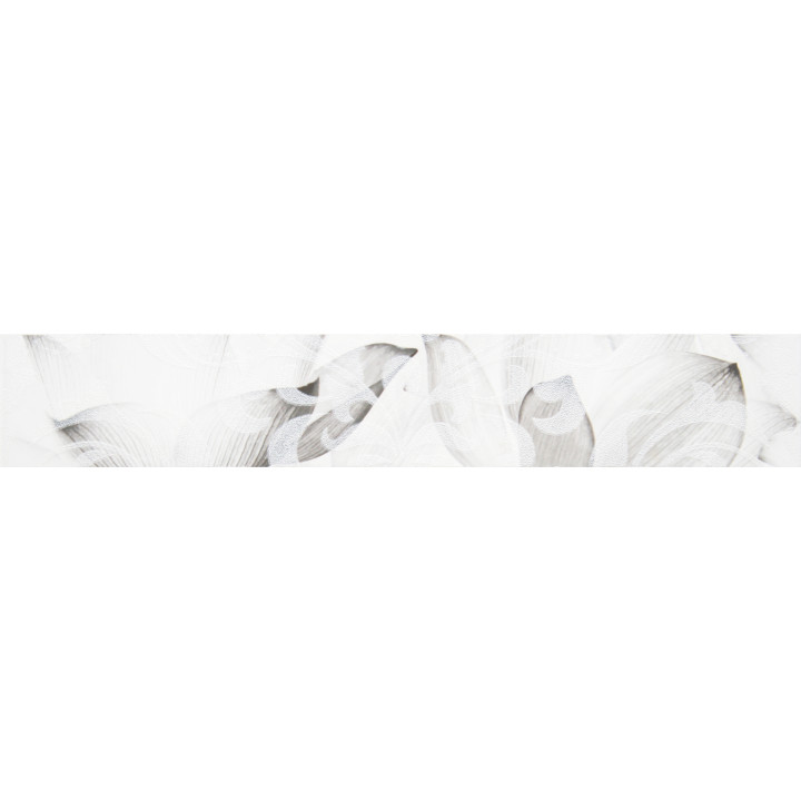 1504-0145 | Бордюр настенный Каррарский Мрамор 1504-0145 7,5х45 цветы Lasselsberger Ceramics