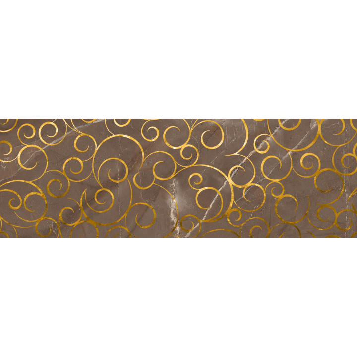 1664-0146 | Настенная плитка декор Миланезе Дизайн 1664-0146 20х60 флорал марроне Lasselsberger Ceramics