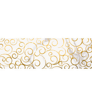 Настенная плитка декор Миланезе Дизайн 1664-0140 20х60 флорал каррара