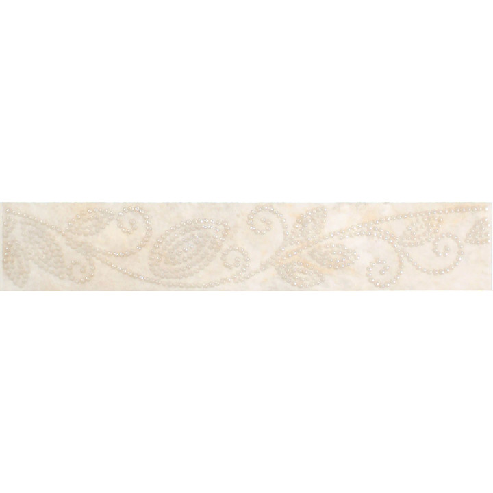 1501-0045 | Бордюр настенный Оникс жемчуг 1501-0045 4,5x25 бежевый Lasselsberger Ceramics